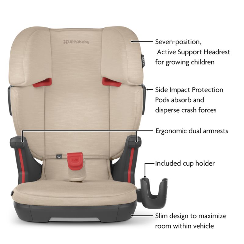 UPPAbaby ® Alta V2 Kavneer Almond Melange Booster Car Seat - image 3 of 4