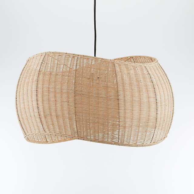 rattan bell pendant