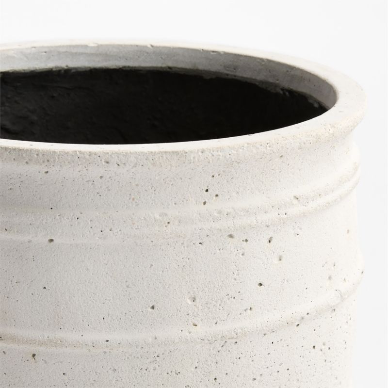 Kina 15.75" x 11.61" White Indoor/Outdoor Fiberstone Planter