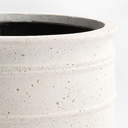 Kina 15.75" x 11.61" White Indoor/Outdoor Fiberstone Planter