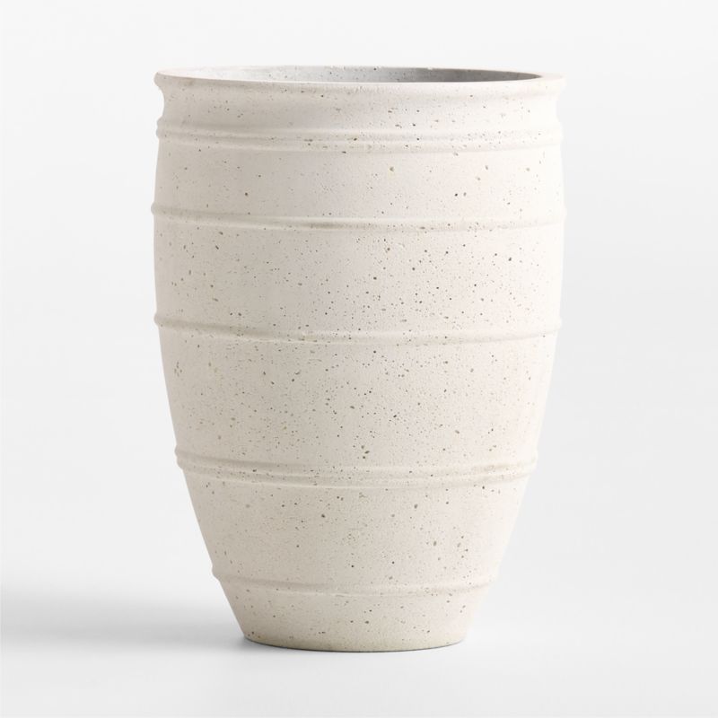 Kina 20.08" x 14.57" White Indoor/Outdoor Fiberstone Planter