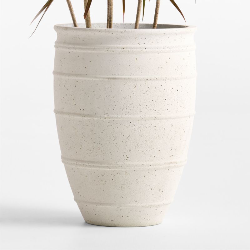 Viewing product image Kina 20.08" x 14.57" White Indoor/Outdoor Fiberstone Planter - image 1 of 5
