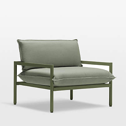Neighbor ™ Aluminum Outdoor Lounge Chair with Olive Sunbrella ® Cushions