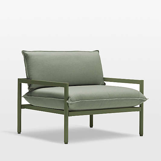 Neighbor ™ Aluminum Outdoor Lounge Chair with Olive Sunbrella ® Cushions