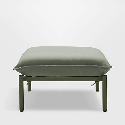 Neighbor ™ Aluminum Outdoor Ottoman with Olive Sunbrella ® Cushions