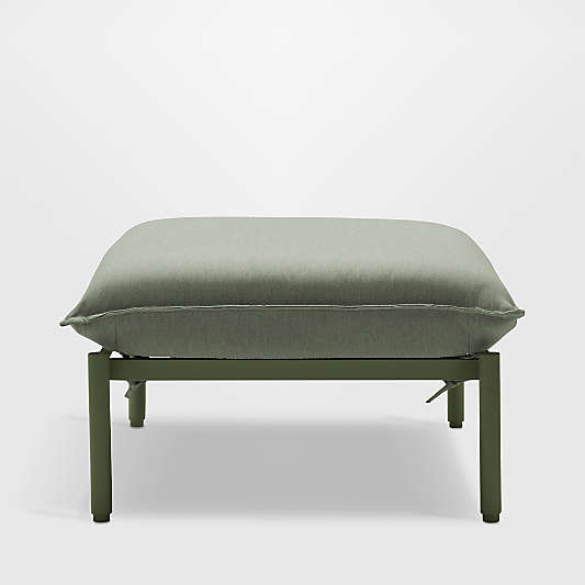 Neighbor ™ Aluminum Outdoor Ottoman with Olive Sunbrella ® Cushions