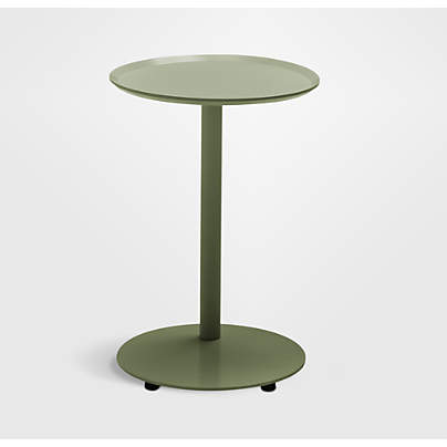 Neighbor ™ Aluminum Olive 16" Round Outdoor Side Table