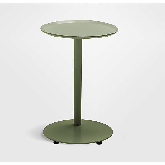 Neighbor ™ Aluminum Olive 16" Round Outdoor Side Table
