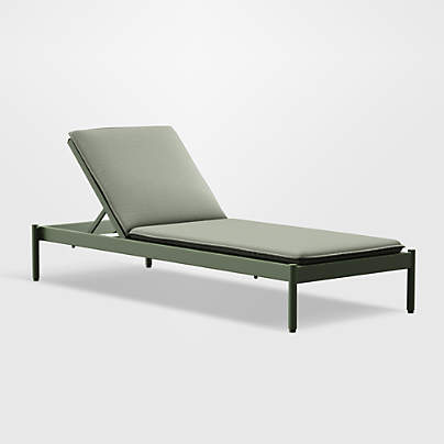 Neighbor ™ Aluminum Outdoor Chaise Lounge with Olive Sunbrella ® Cushions, Set of 2
