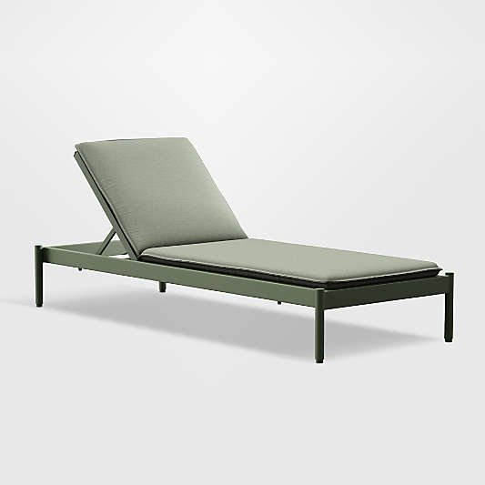 Neighbor ™ Aluminum Outdoor Sun Lounger with Olive Sunbrella ® Cushions, Set of 2