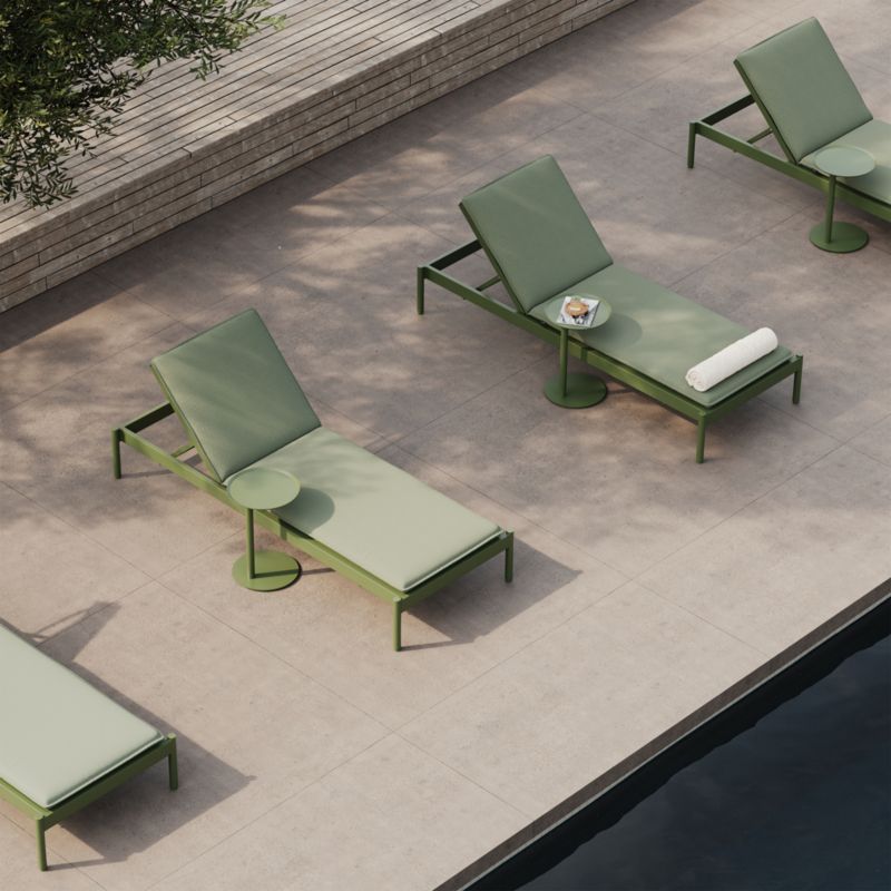Neighbor ™ Aluminum Outdoor Chaise Lounge with Olive Sunbrella ® Cushions, Set of 2