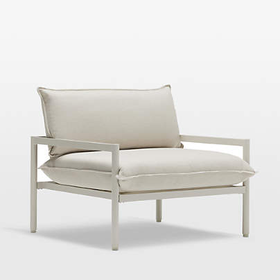 Neighbor ™ Aluminum Outdoor Lounge Chair with Putty Sunbrella ® Cushions