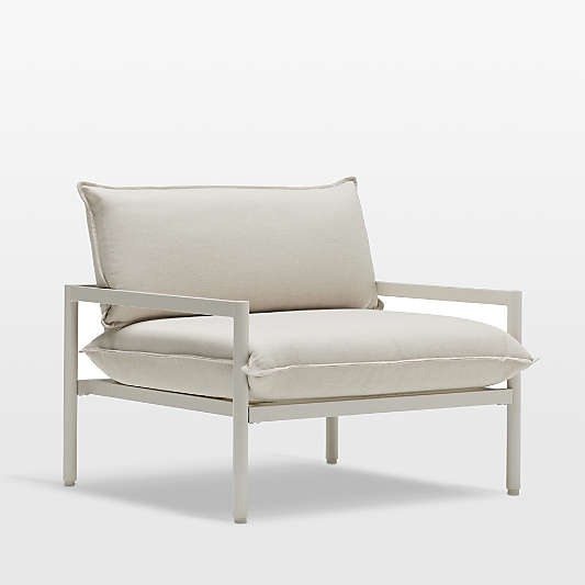 Neighbor ™ Aluminum Outdoor Lounge Chair with Putty Sunbrella ® Cushions