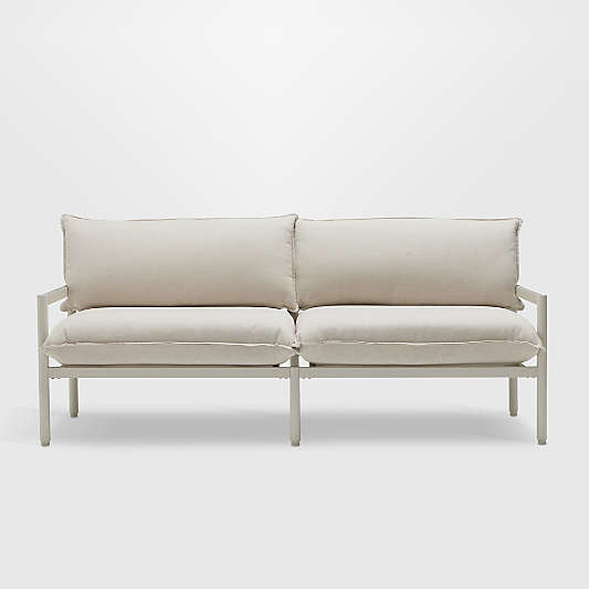 Neighbor ™ 70.5" Aluminum Outdoor Loveseat with Putty Sunbrella ® Cushions