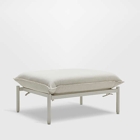 Neighbor ™ Aluminum Outdoor Ottoman with Putty Sunbrella ® Cushions