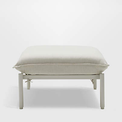 Neighbor ™ Aluminum Outdoor Ottoman with Putty Sunbrella ® Cushions