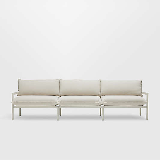 Neighbor ™ 105" Aluminum Outdoor Sofa with Putty Sunbrella ® Cushions