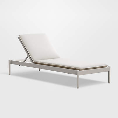 Neighbor ™ Aluminum Outdoor Chaise Lounge with Putty Sunbrella ® Cushions, Set of 2