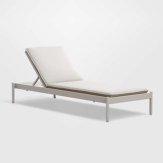 Neighbor ™ Aluminum Outdoor Chaise Lounge with Putty Sunbrella ® Cushions, Set of 2