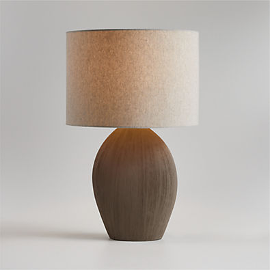 View Alura Medium Taupe Ceramic Table Lamp details