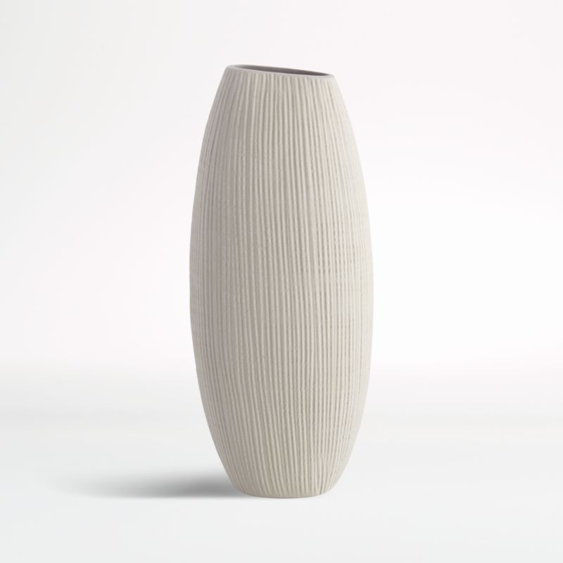 Alura Cream Tall Vase + Reviews | Crate & Barrel