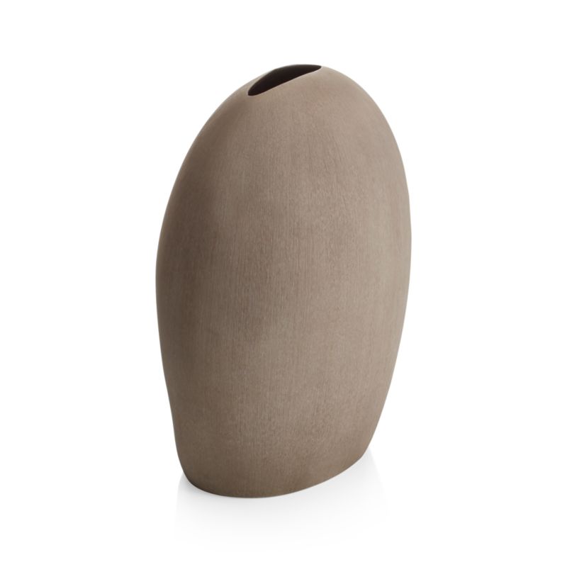 Alura Tall Light Grey Oval Ceramic Vase - image 7 of 8