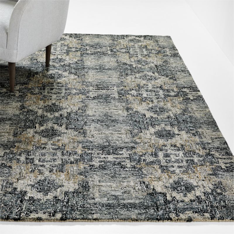 Alvarez Black Hand Tufted Rug Crate & Barrel