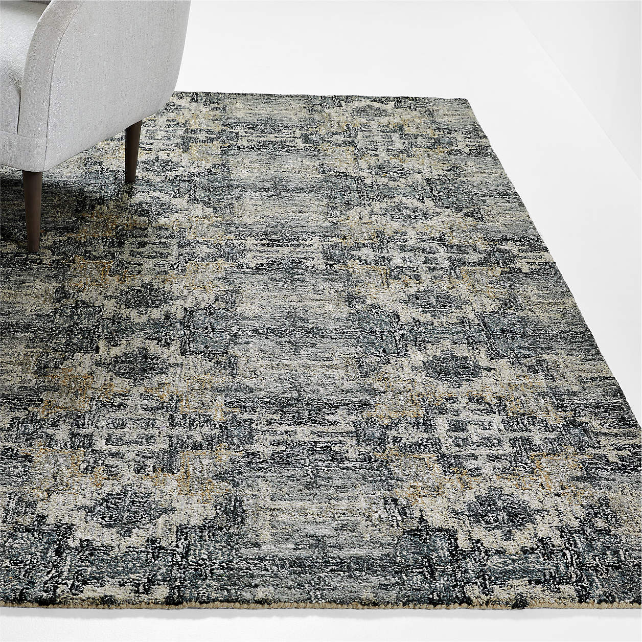 Alvarez Black Hand Tufted Rug Crate & Barrel