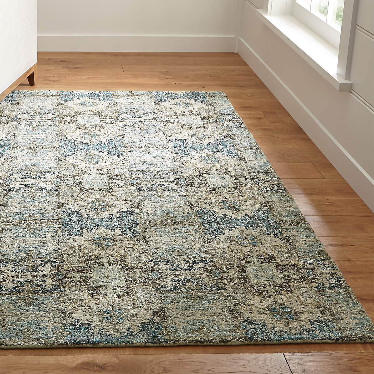 Alvarez Mineral Blue Hand Tufted Rug, Crate And Barrel Rugs