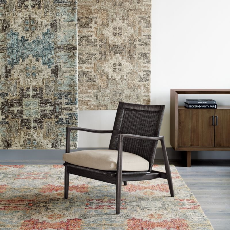 Alvarez Mineral Blue Hand Tufted Area Rug 10'x14' Crate & Barrel