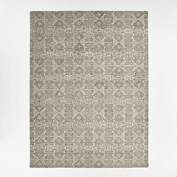 Provence Jute and Wool Hand-Knotted Taupe Brown Area Rug 6'x9