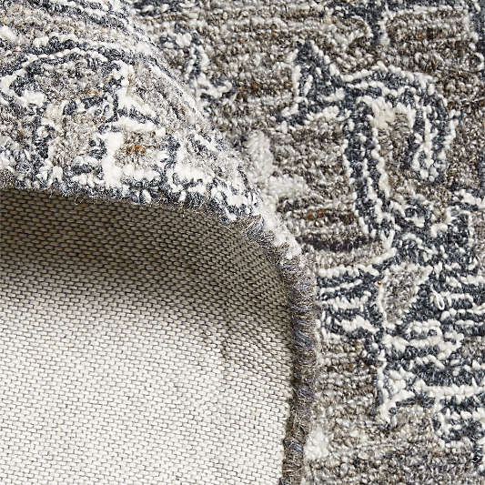 Alvarez Wool Hand-Tufted Grey Area Rug Swatch