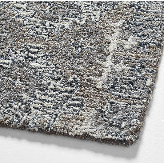 Alvarez Wool Handwoven Grey Area Rug 6'x9'