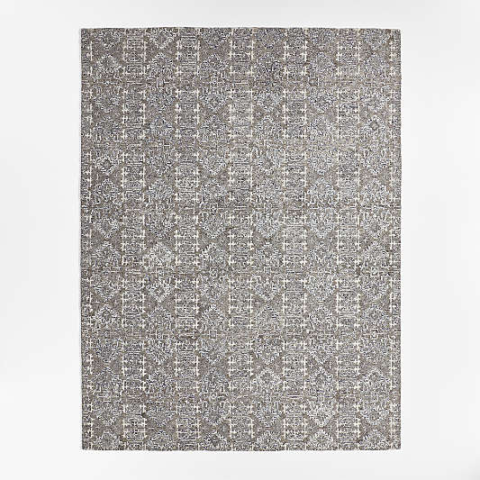 Alvarez Wool Handwoven Grey Area Rug 8'x10'