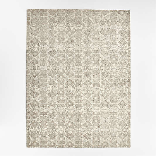 Alvarez Wool Handwoven Ivory Area Rug 6'x9'