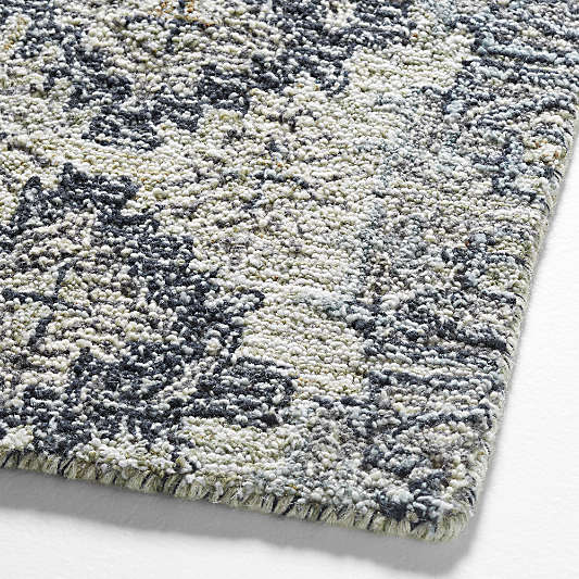 Alvarez Wool Handwoven Mineral Blue Area Rug 6'x9'