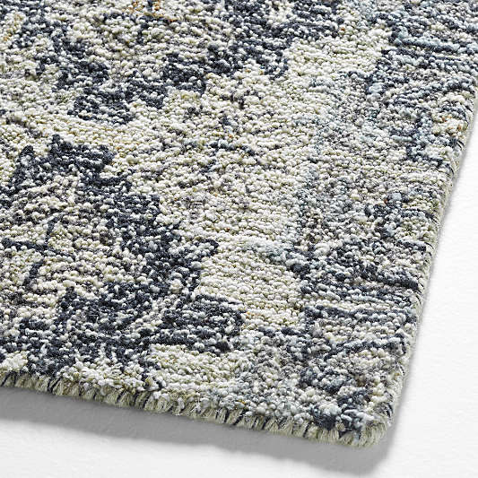 Alvarez Wool Hand-Tufted Mineral Blue Runner Rug 2'10"x9'