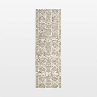 Alvarez Wool Ivory Runner Rug 2'10"x9'