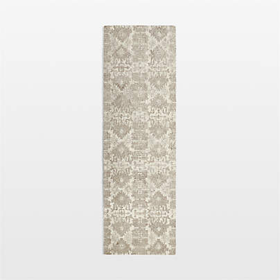 Alvarez Wool Hand-Tufted Ivory Runner Rug 2'10"x9'