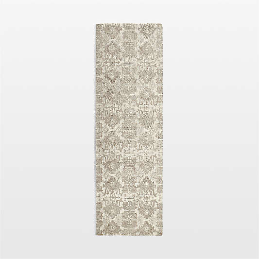 Alvarez Wool Hand-Tufted Ivory Runner Rug 2'10"x9'