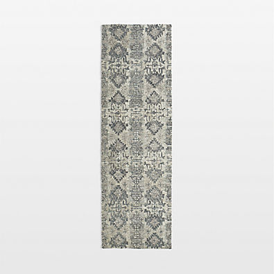 View Alvarez Wool Mineral Blue Runner Rug 2'10"x9' details