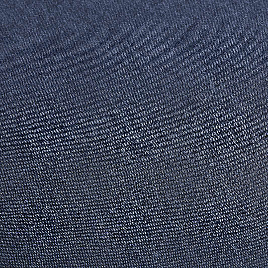 Amalfi Cotton Linen Scallop Edge 23''x23 Deep Indigo Blue Throw Pillow Cover