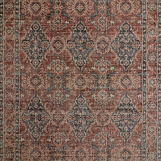 Amalfi Wool Traditional Rust Red Area Rug 8'x10'