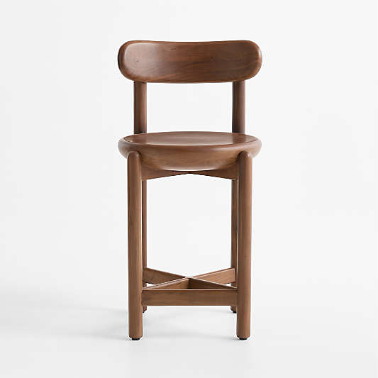 Amapa Walnut Counter Stool