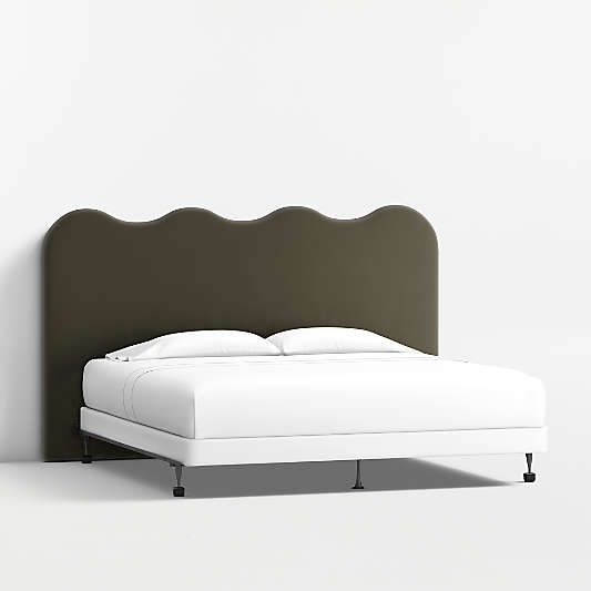 Amara Curved Upholstered King Headboard