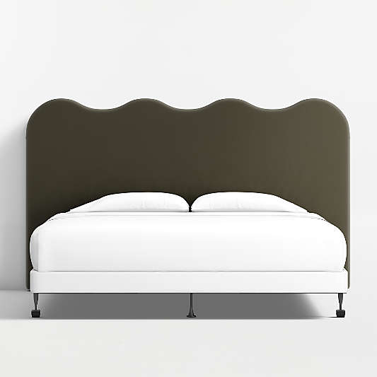 Amara Curved Upholstered King Headboard