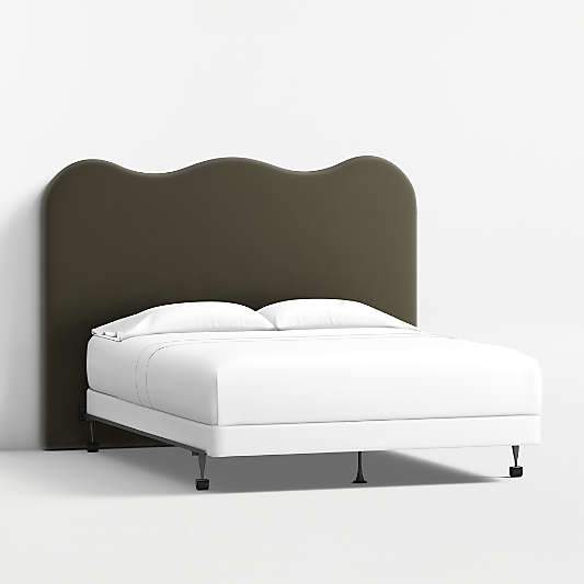 Amara Curved Upholstered Queen Headboard