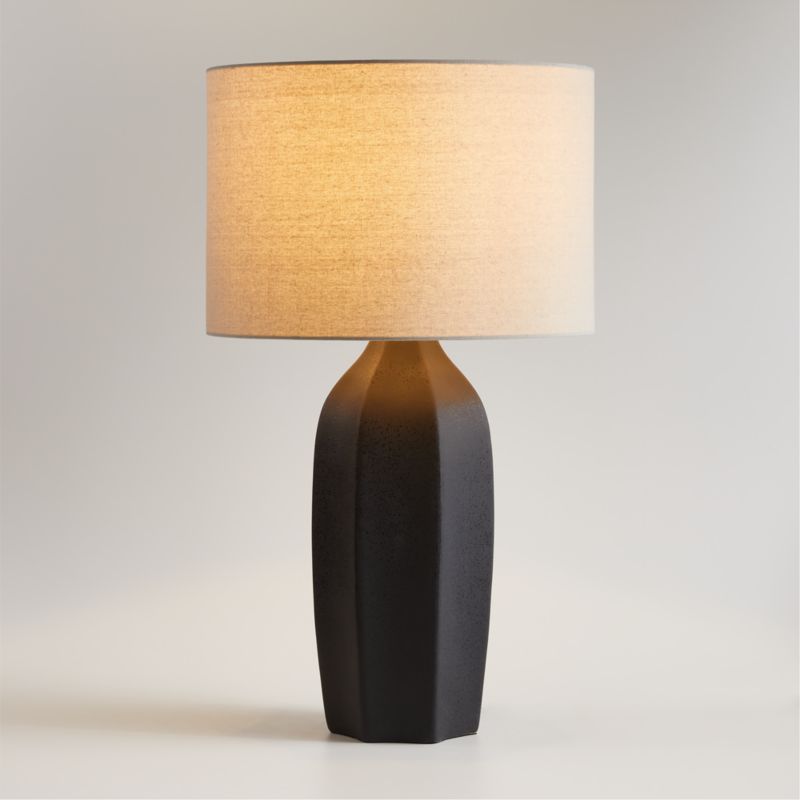 Amaryllis Large Black Ceramic Table Lamp 29.5" - image 0 of 9