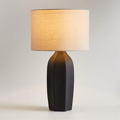 Amaryllis Large Black Ceramic Table Lamp + Reviews