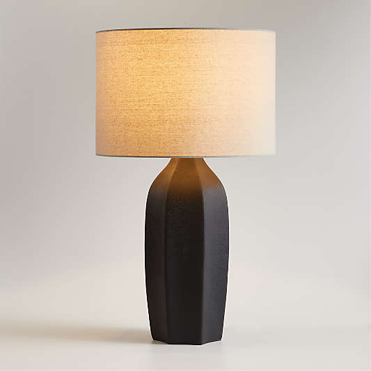 Amaryllis Large Black Ceramic Table Lamp 29.5"